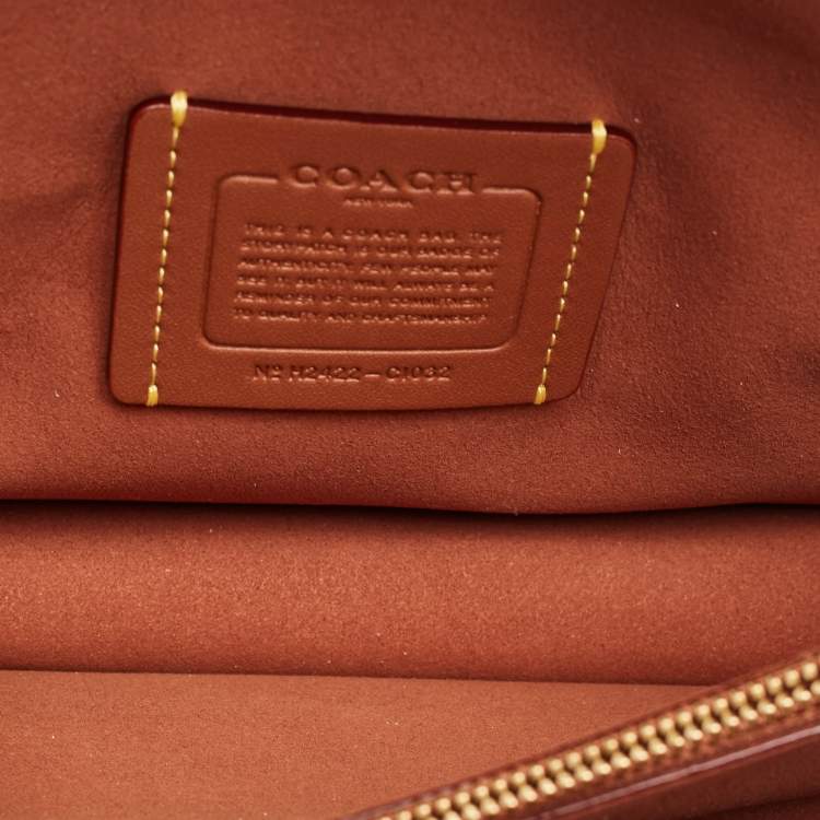 Pre Owned Coach Tan/Beige Signature Coated Canvas and Leather Tabby 26 Shoulder Bag