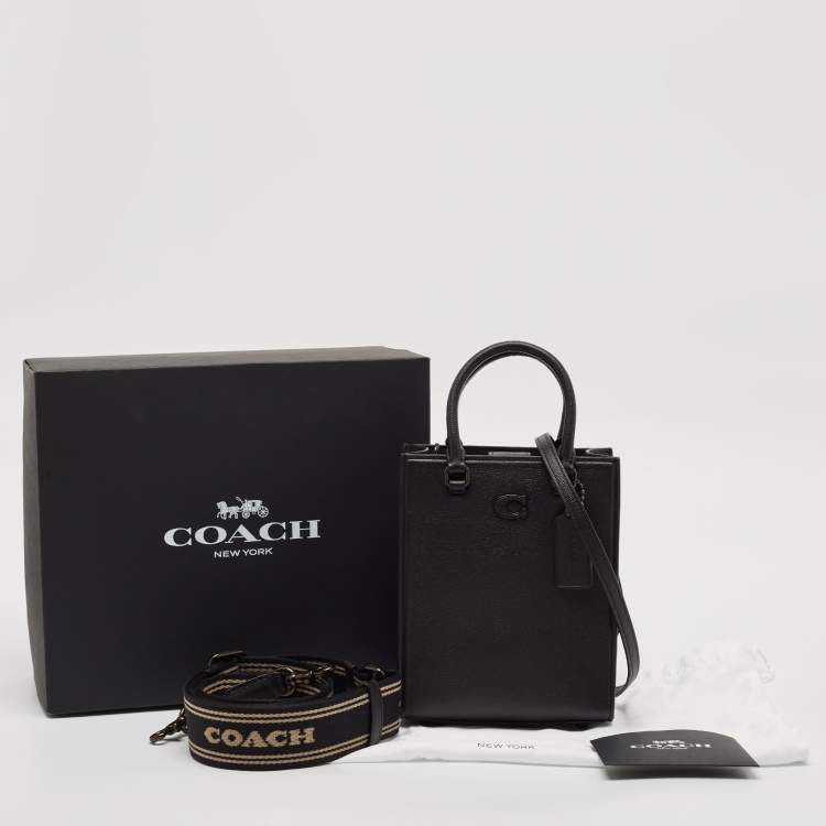 Pre Owned Coach Black Leather 16 Tote