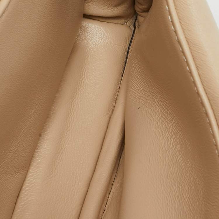 Pre Owned Coach Light Beige Leather Pillow Tabby Shoulder Bag