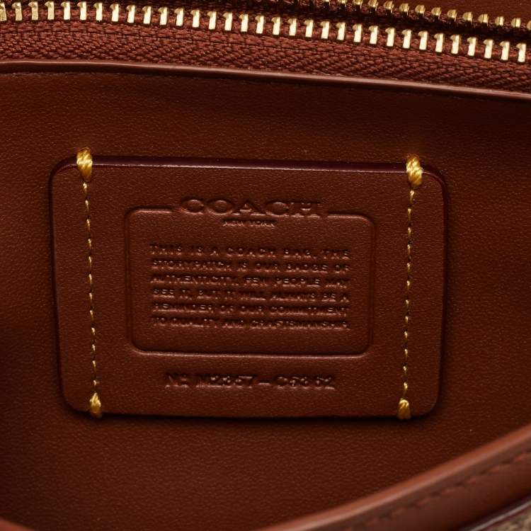 Pre Owned Coach Beige/Brown Signature Coated Canvas and Leather Hayden Crossbody Bag