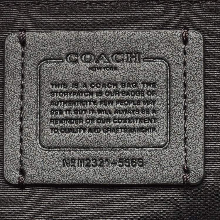 Pre Owned Coach Black Leather Court Backpack