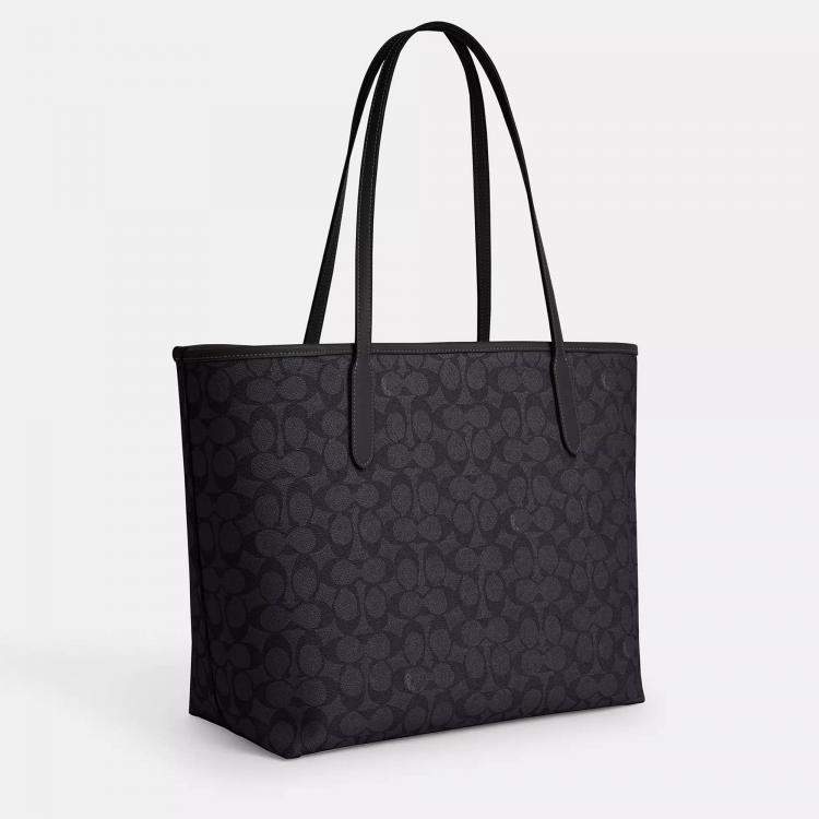 Coach City Tote Signature Canvas Black Handbag Coach | TLC US