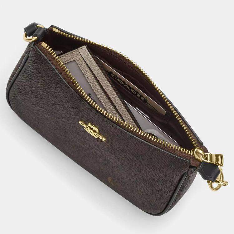 Pre Owned Coach Nolita 19 Black Signature Canvas Handbag