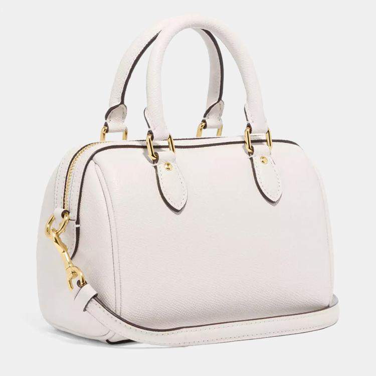 Pre Owned Coach Mini Rowan white leather Handbag