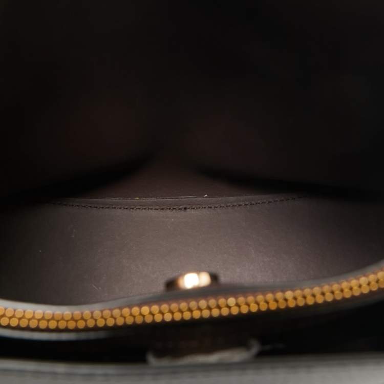 Pre Owned Coach Black Leather Town Bucket Bag