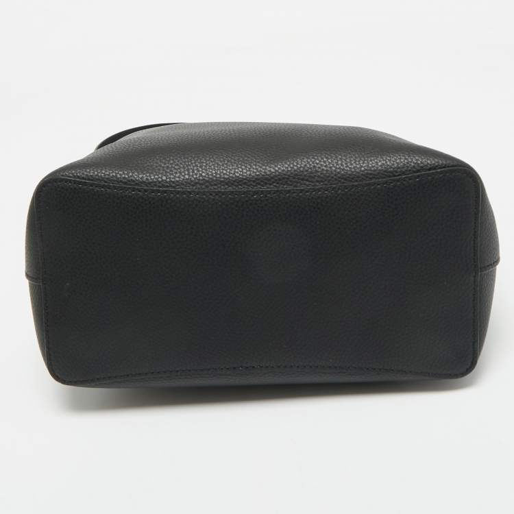 Pre Owned Coach Black Leather Town Bucket Bag