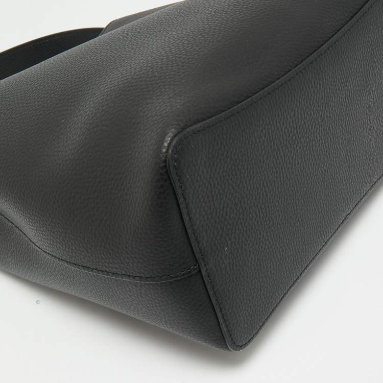Pre Owned Coach Black Leather Town Bucket Bag