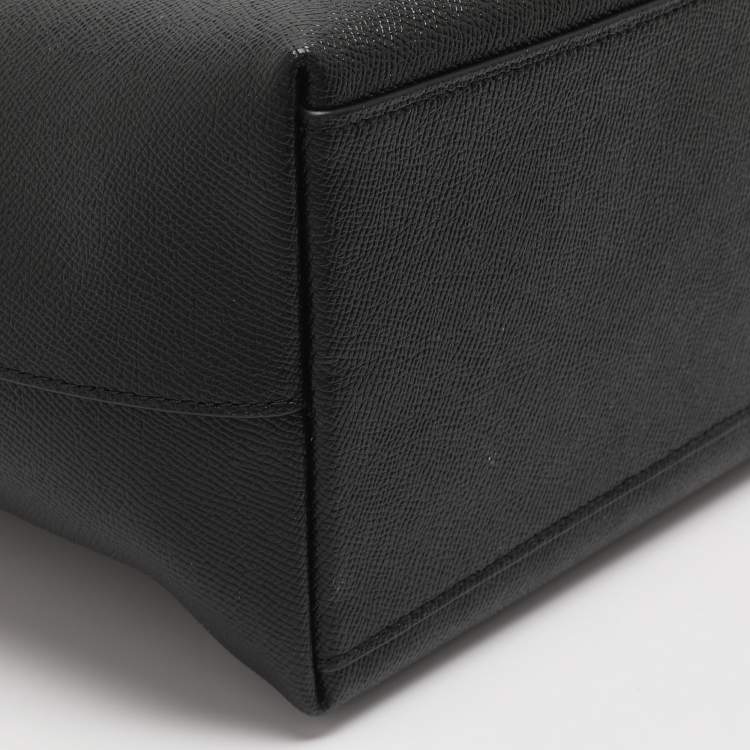 Pre Owned Coach Black Leather Gallery Tote