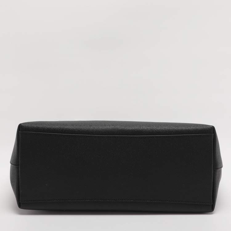 Pre Owned Coach Black Leather Gallery Tote