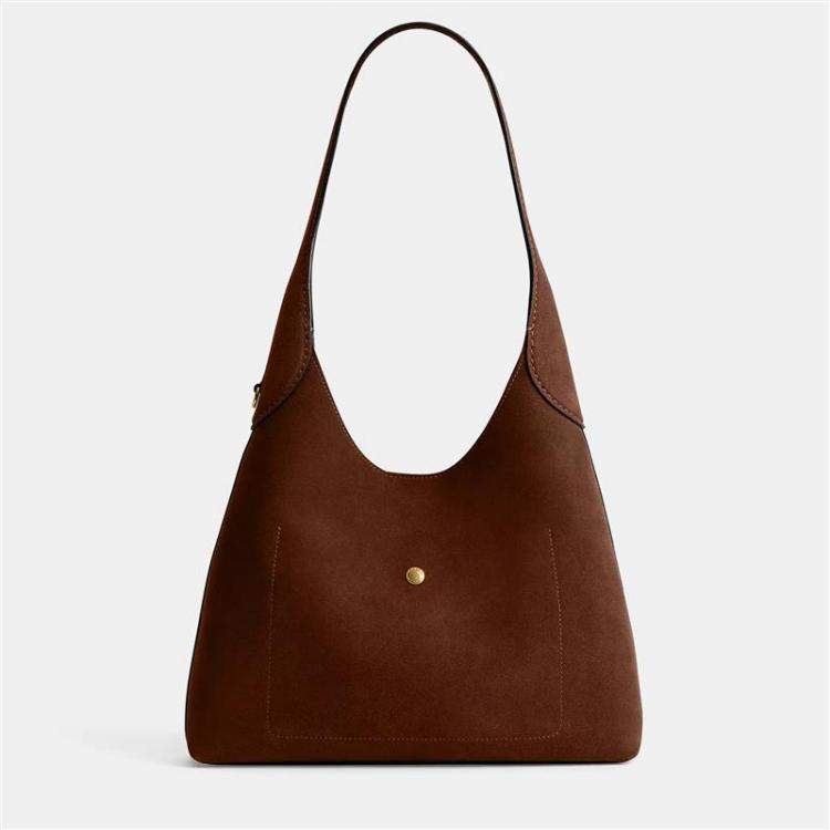مملوكة مسبقًا Coach Brooklyn 28 Warm Brown Leather Shoulder Bag