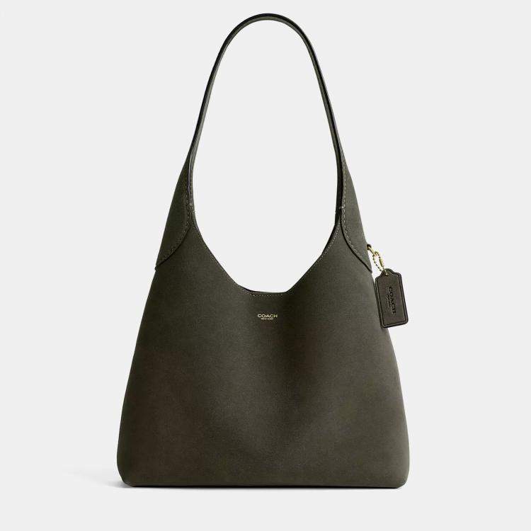 مملوكة مسبقًا Coach Olive Brooklyn 28 Leather Shoulder Bag