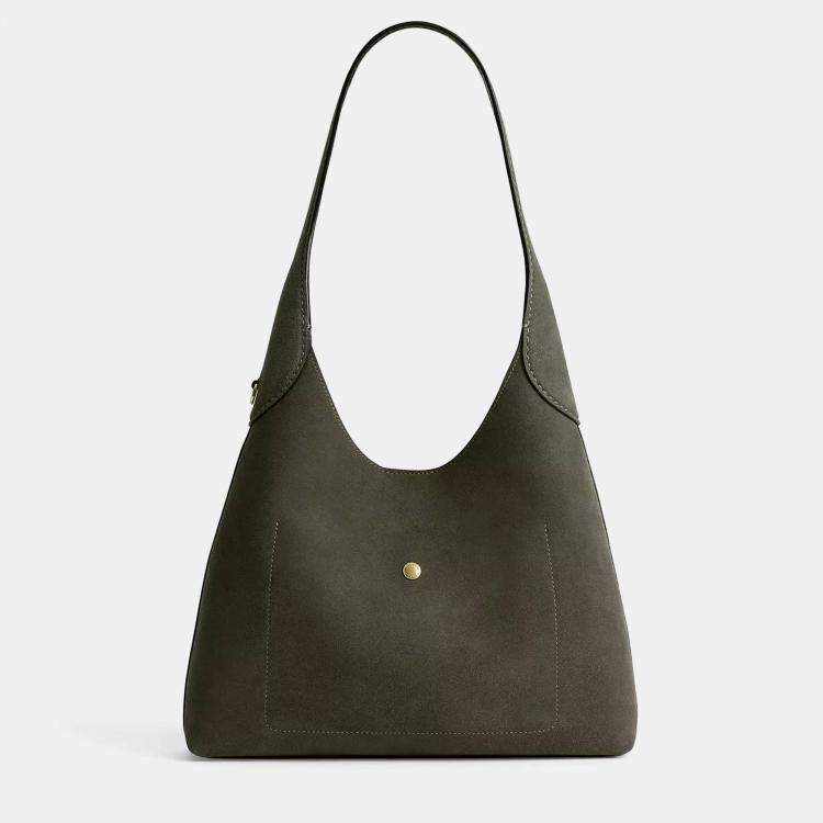 مملوكة مسبقًا Coach Olive Brooklyn 28 Leather Shoulder Bag
