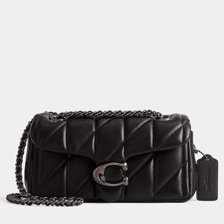 Pre Owned Coach Tabby 20 Pillow Quilting Black leather crossbody bag