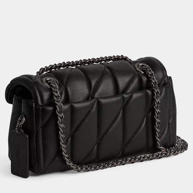 Pre Owned Coach Tabby 20 Pillow Quilting Black leather crossbody bag