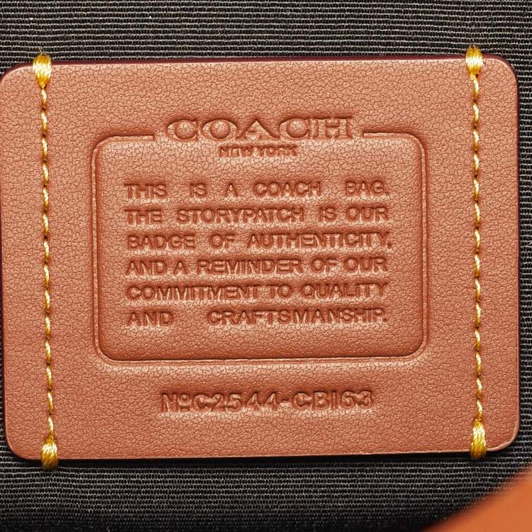 Pre Owned Coach Warner Brown Leather Crossbody Bag