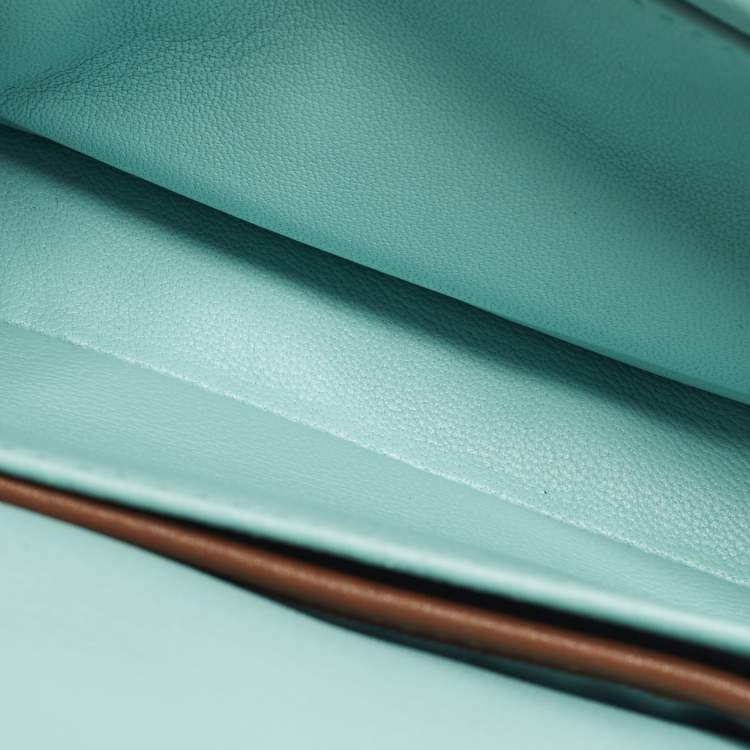 Pre Owned Coach Tabby Pillow 18 Light Blue Leather Shoulder Bag