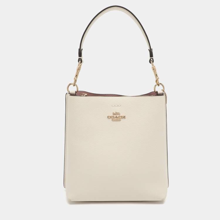 Pre Owned Coach Mollie White Leather Bucket bag
