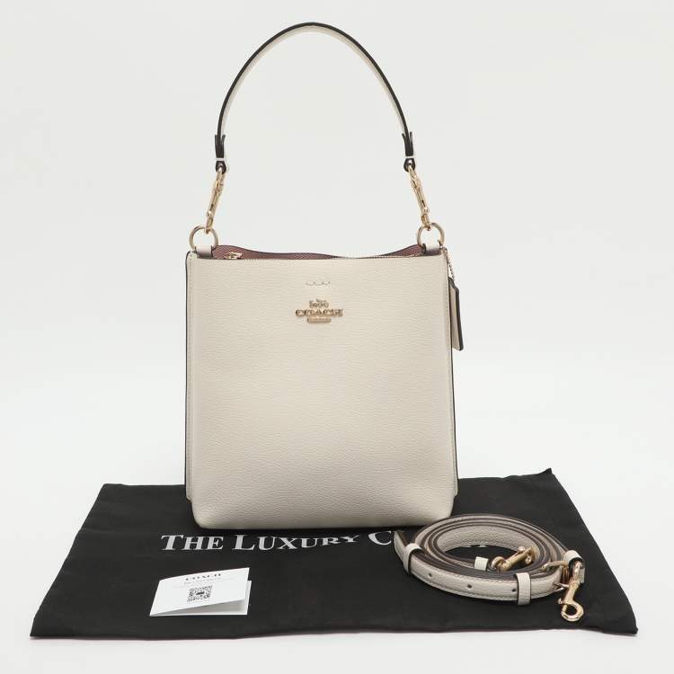 Pre Owned Coach Mollie White Leather Bucket bag