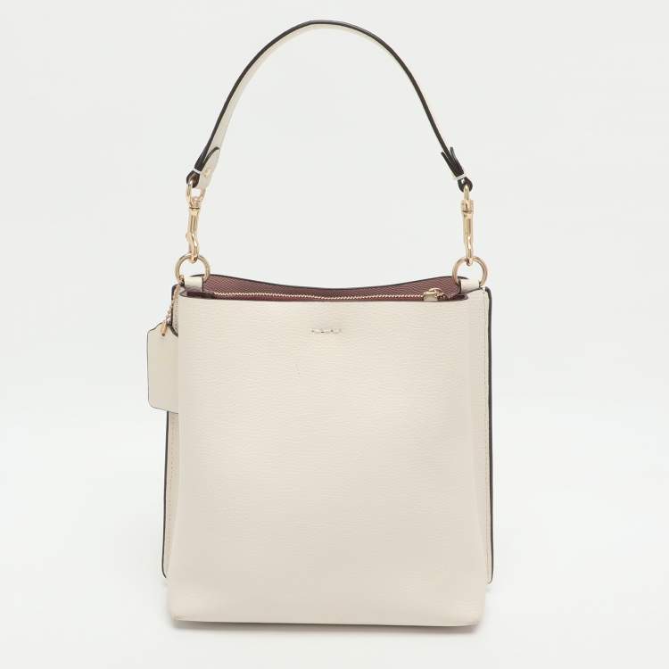Pre Owned Coach Mollie White Leather Bucket bag