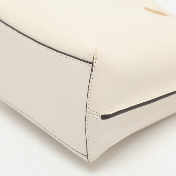 Pre Owned Coach Mollie White Leather Bucket bag