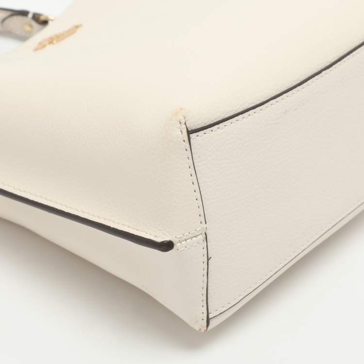 Pre Owned Coach Mollie White Leather Bucket bag