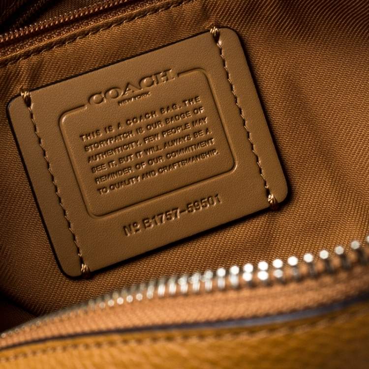 Pre Owned  Coach Mustard Leather Kelsey Small Satchel