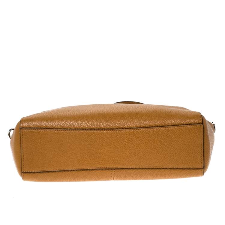 Pre Owned  Coach Mustard Leather Kelsey Small Satchel