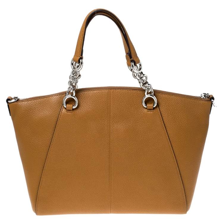 Pre Owned  Coach Mustard Leather Kelsey Small Satchel