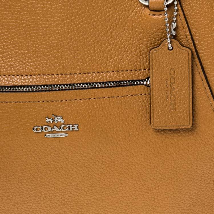 Pre Owned  Coach Mustard Leather Kelsey Small Satchel