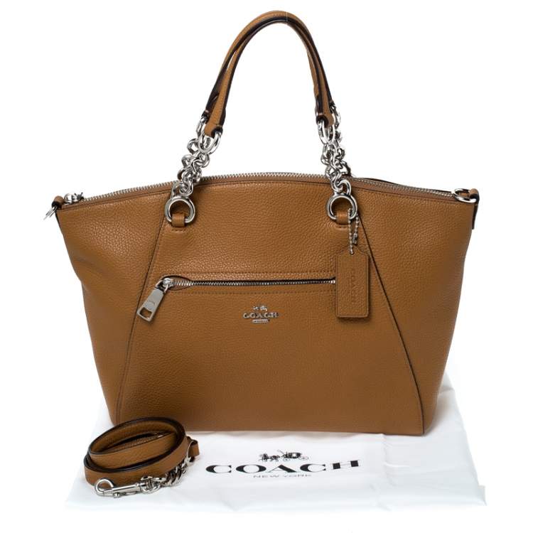 Pre Owned  Coach Mustard Leather Kelsey Small Satchel