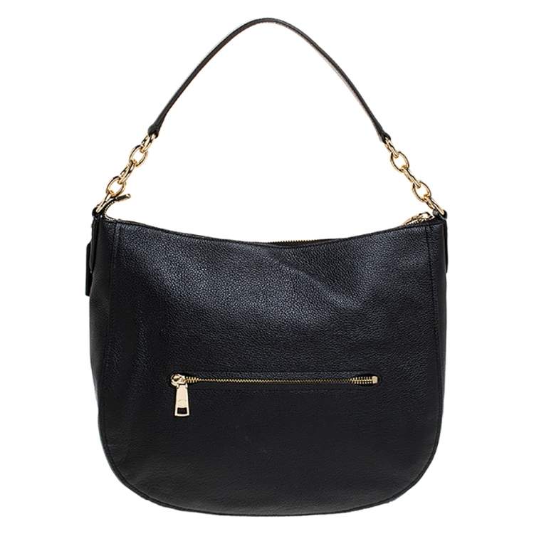 Pre Owned Coach Black Leather  Chelsea 32 Hobo