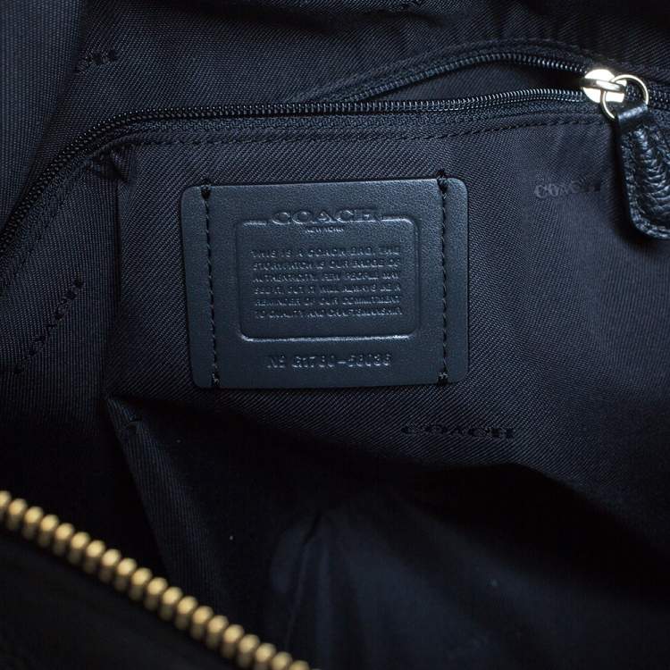 Pre Owned Coach Black Leather  Chelsea 32 Hobo