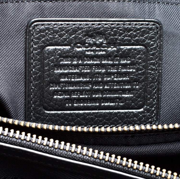 Pre Owned Coach Black Leather Studded Mercer 30 Satchel