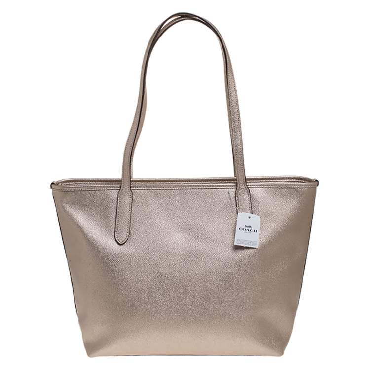 coach metallic tote