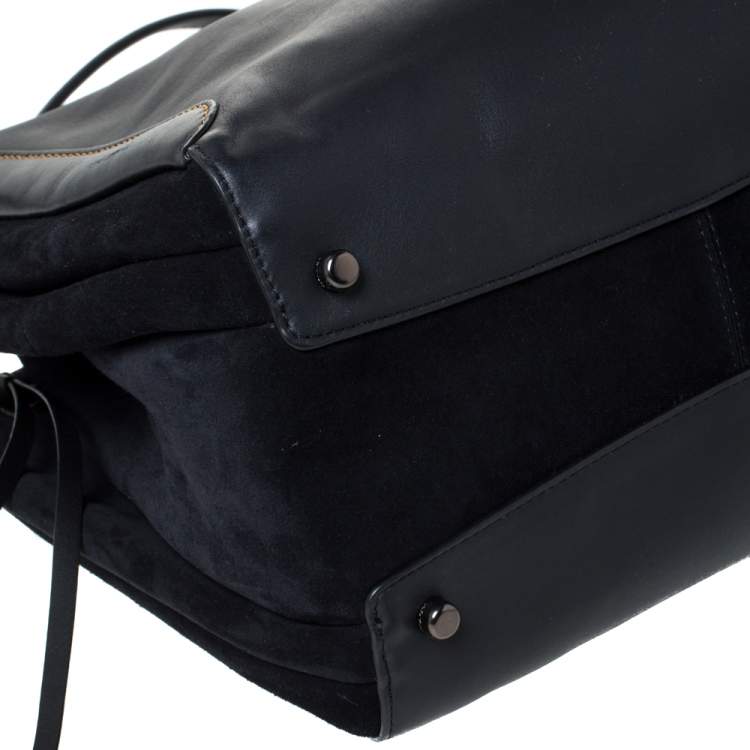 Pre Owned Coach Black Suede and Leather Harmony Shoulder Bag