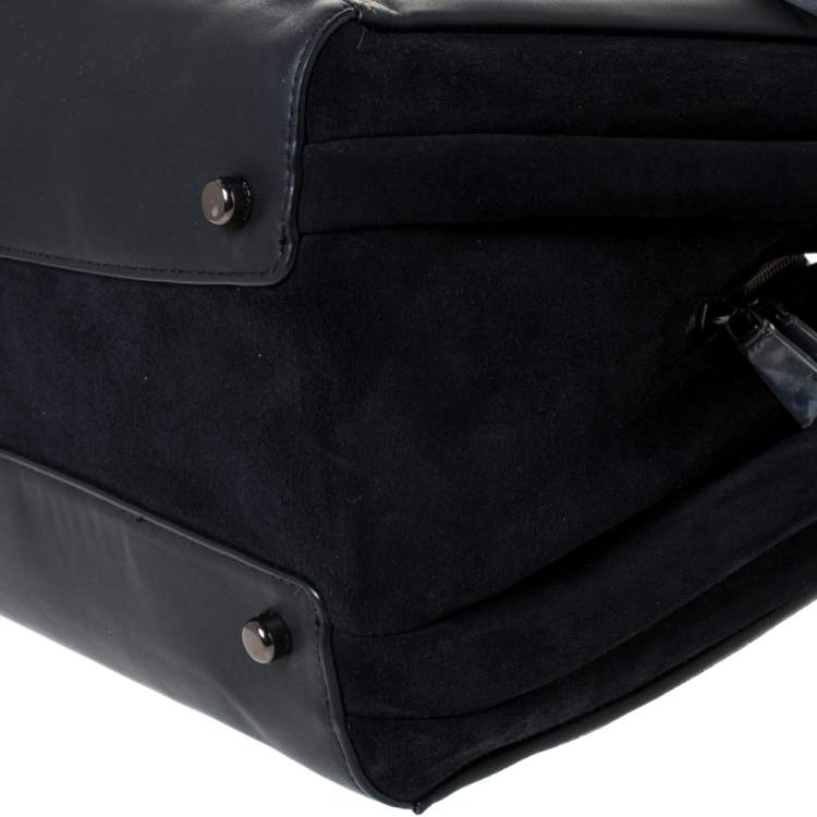 Pre Owned Coach Black Suede and Leather Harmony Shoulder Bag