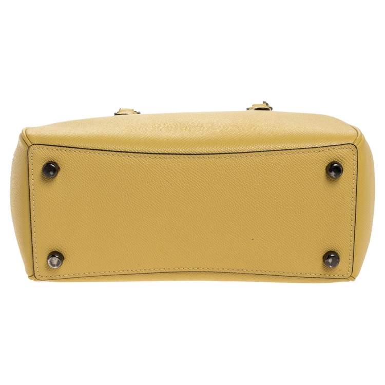 مملوكة مسبقًا Coach Yellow Leather Mini Christie Carryall Satchel
