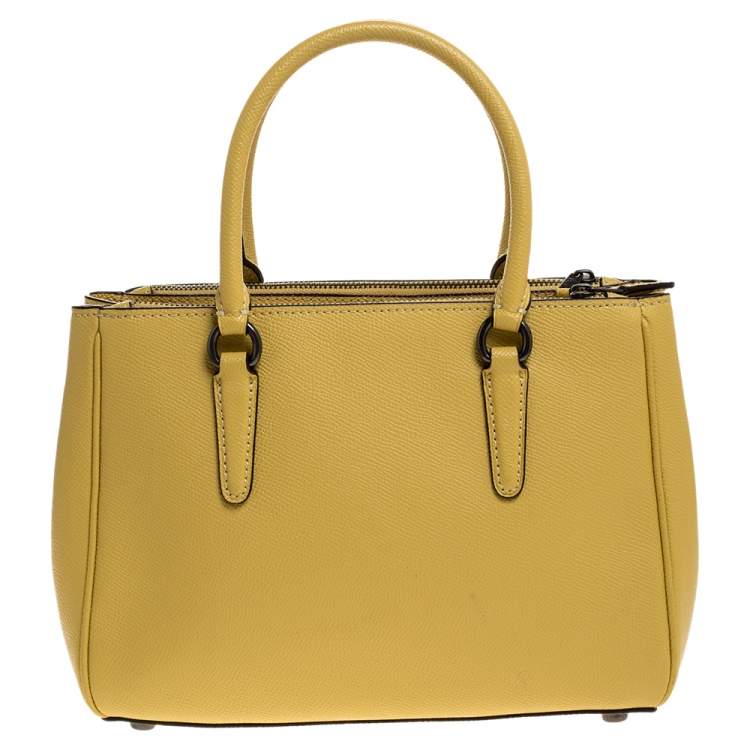 مملوكة مسبقًا Coach Yellow Leather Mini Christie Carryall Satchel