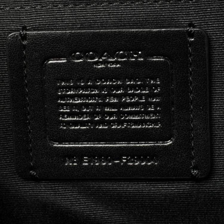 Pre Owned Coach Black Pebbled Leather Charlie Backpack