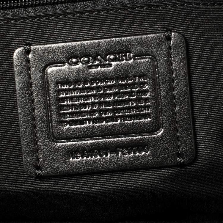 Pre Owned Coach Black Pebbled Leather Charlie Backpack