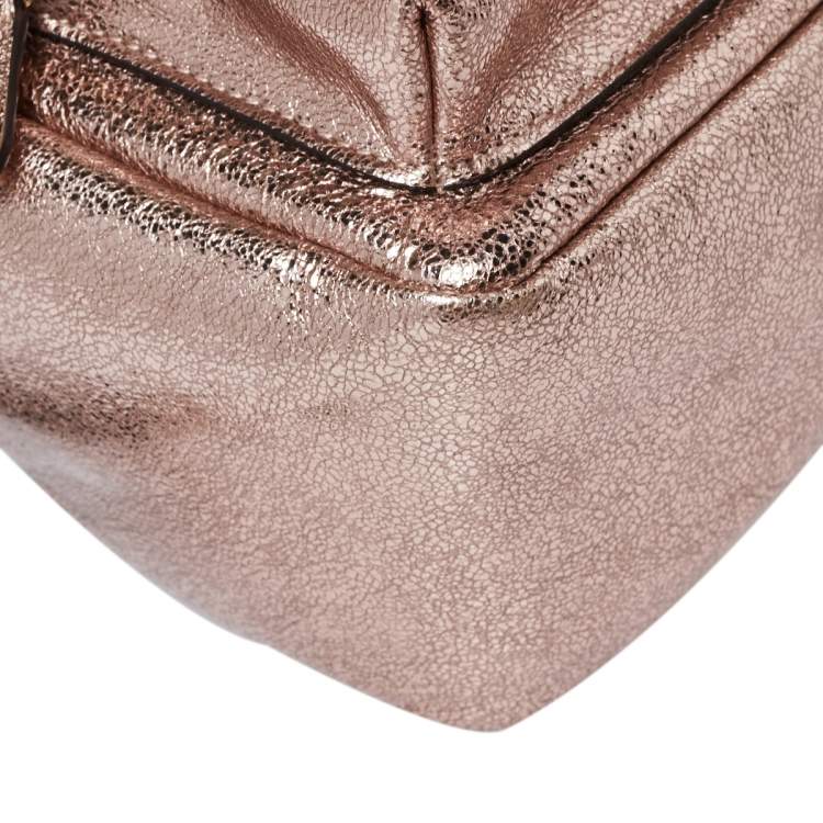 مملوكة مسبقًا Coach Metallic Rose Gold Leather Mini Charlie Backpack  