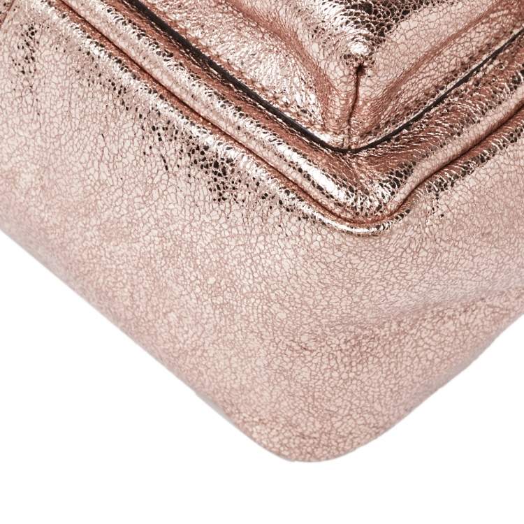 مملوكة مسبقًا Coach Metallic Rose Gold Leather Mini Charlie Backpack  