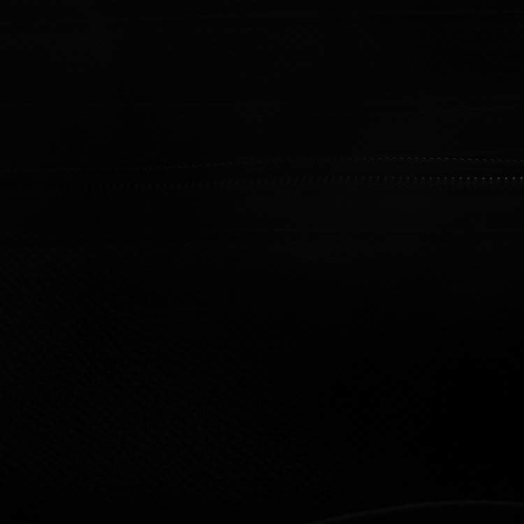 Pre Owned Coach Black Leather Accordion Zip Around Wallet