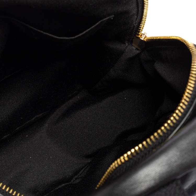 Pre Owned Coach Black/Brown Signature Coated Canvas and Leather Mini Charlie Backpack