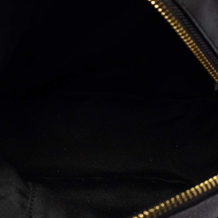 Pre Owned Coach Black/Brown Signature Coated Canvas and Leather Mini Charlie Backpack