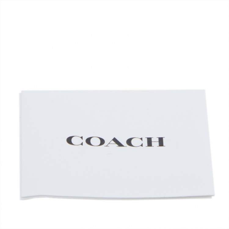 Pre Owned Coach White Printed Coated Canvas and Leather Mini Town Crossbody Bucket Bag