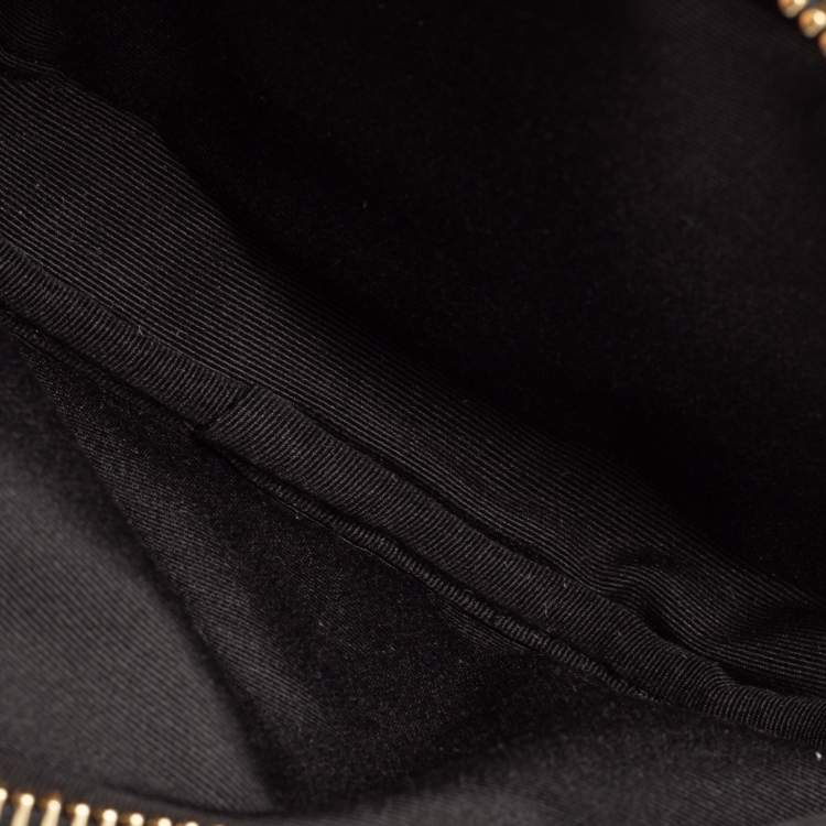 Pre Owned Coach Black/Brown Signature Coated Canvas and Leather Belt Bag