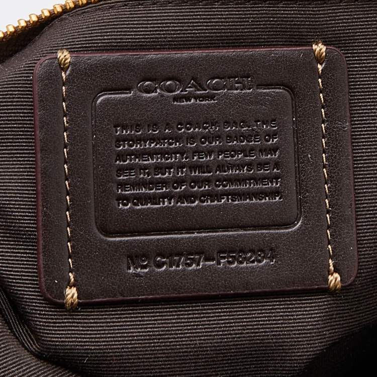 Pre Owned Coach Beige Signature Canvas Convertible Celeste Hobo