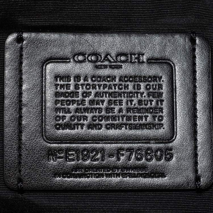 Pre Owned Coach Brown/Black Leather And Signature Coated Canvas City Backpack