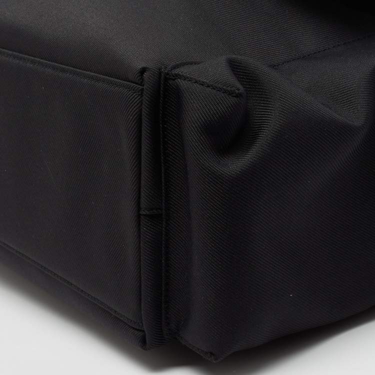 Pre Owned Coach Black Canvas And Leather Messenger Bag